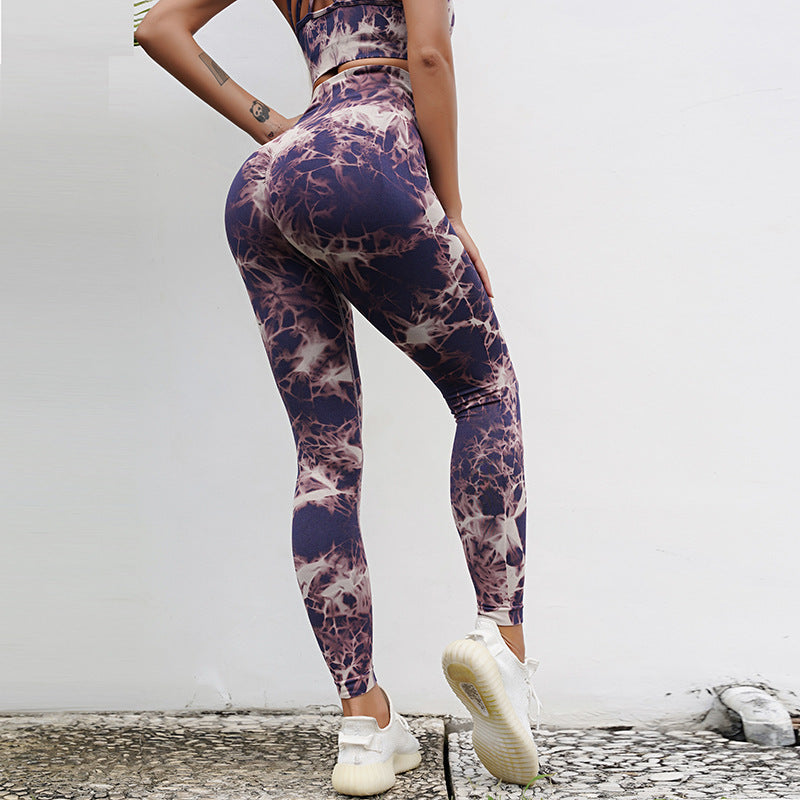 Tie-Dye Women's Sports Fitness Suit 