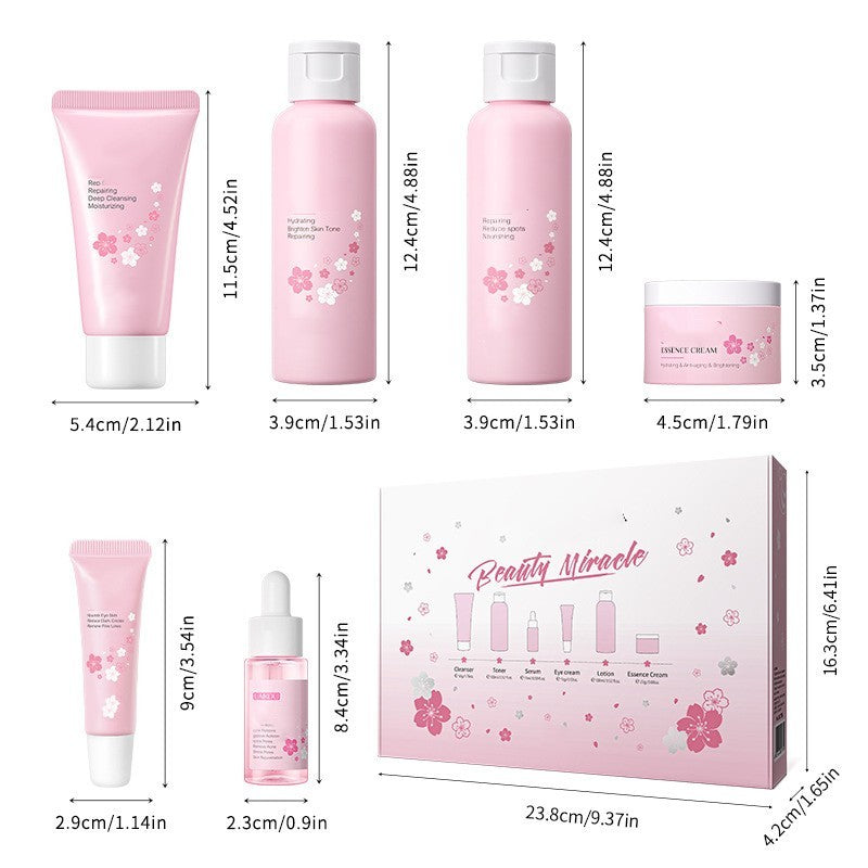 cherry blossom 6-piece skin care set